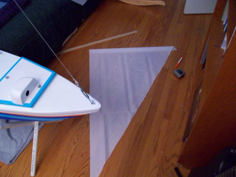 Cutting out the sails